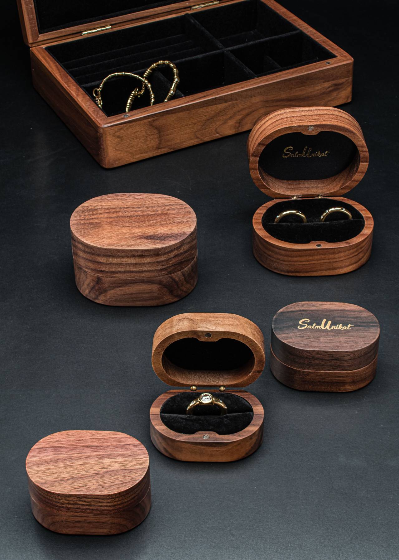 Ring Box Holz personalisiert