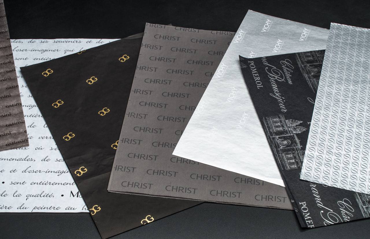 papier de soie avec impression