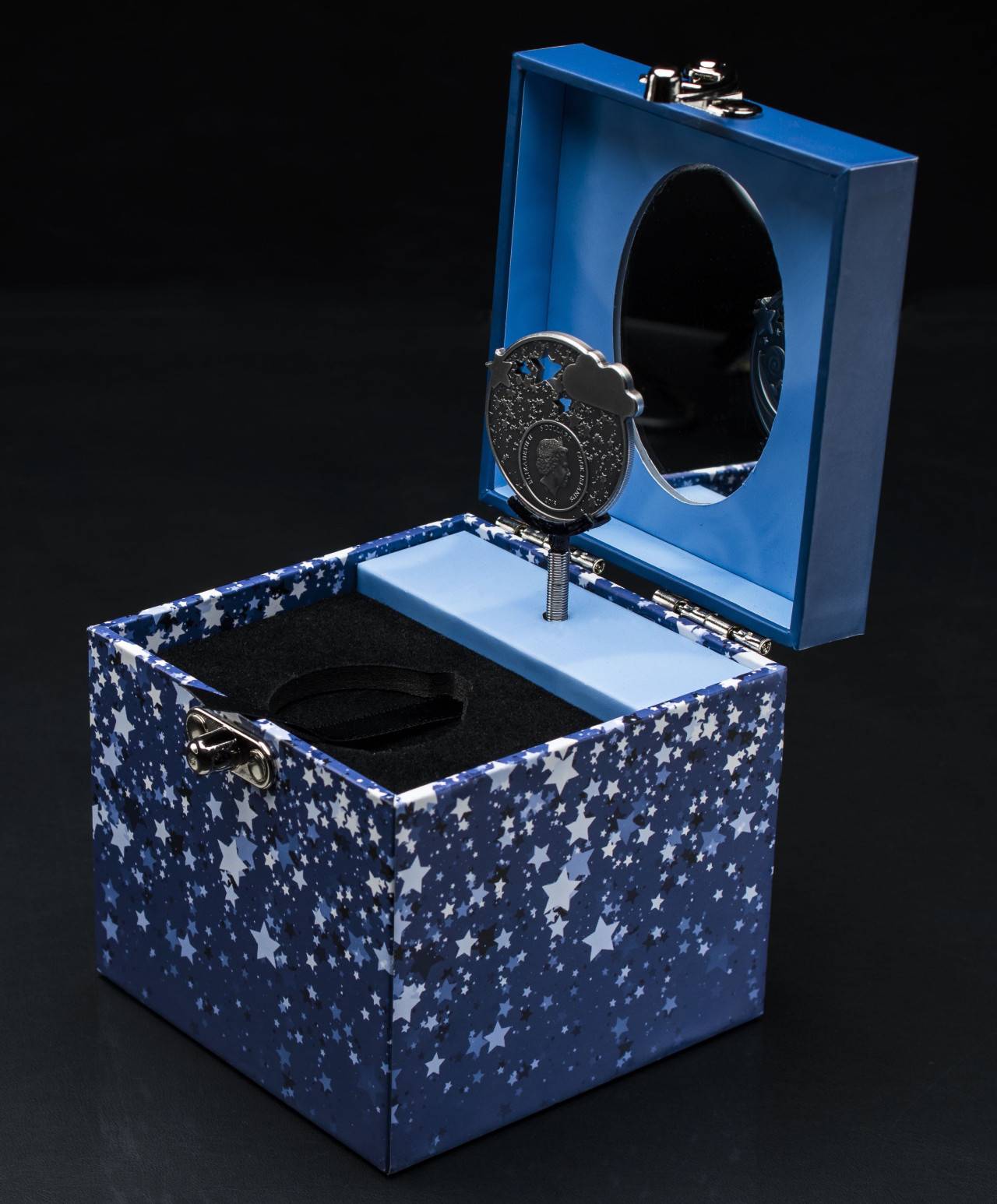 Luxury packaging for coins, high quality, personalised, mirror