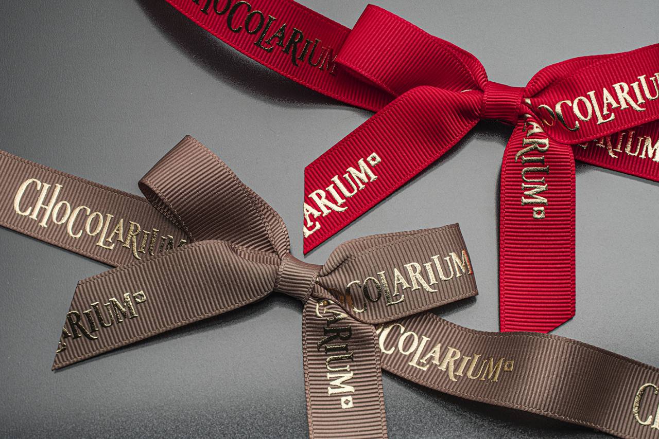 Fixed ribbon with mesh and logo gros grain