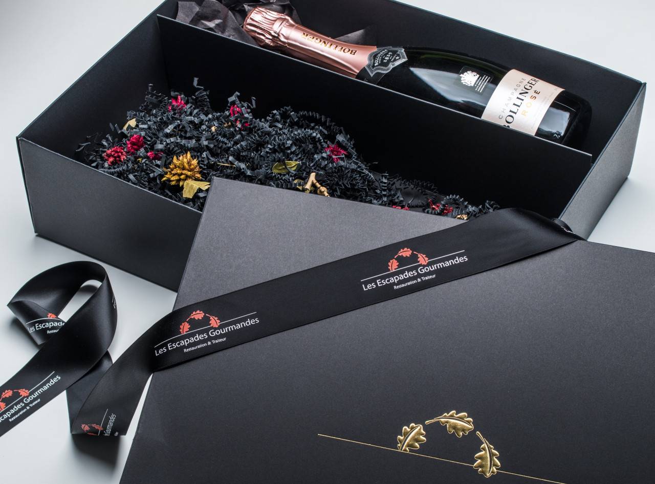 Geschenkverpackung Champagner