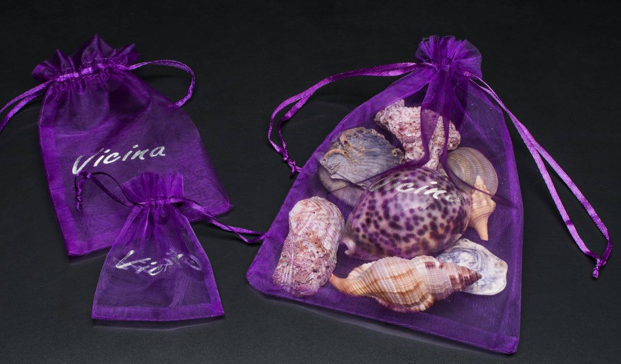 pochette organza avec impression