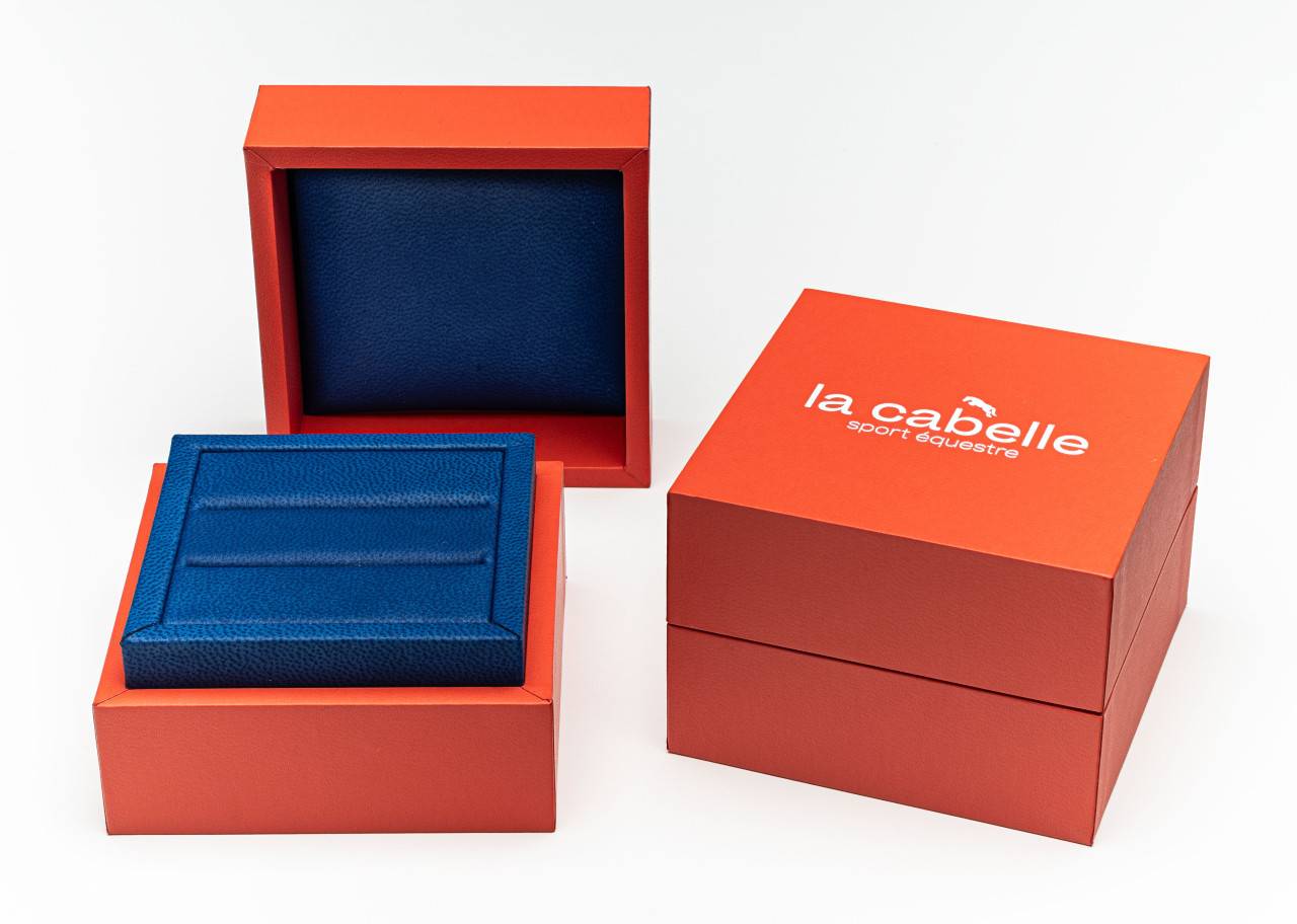 Exklusive Verpackung mit Logo, farbig, Sport