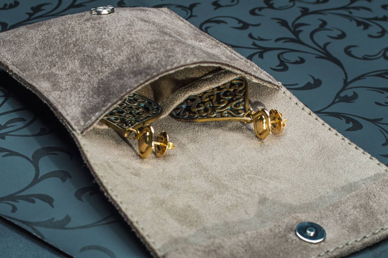 Schmuckpochette mit Unterteilung