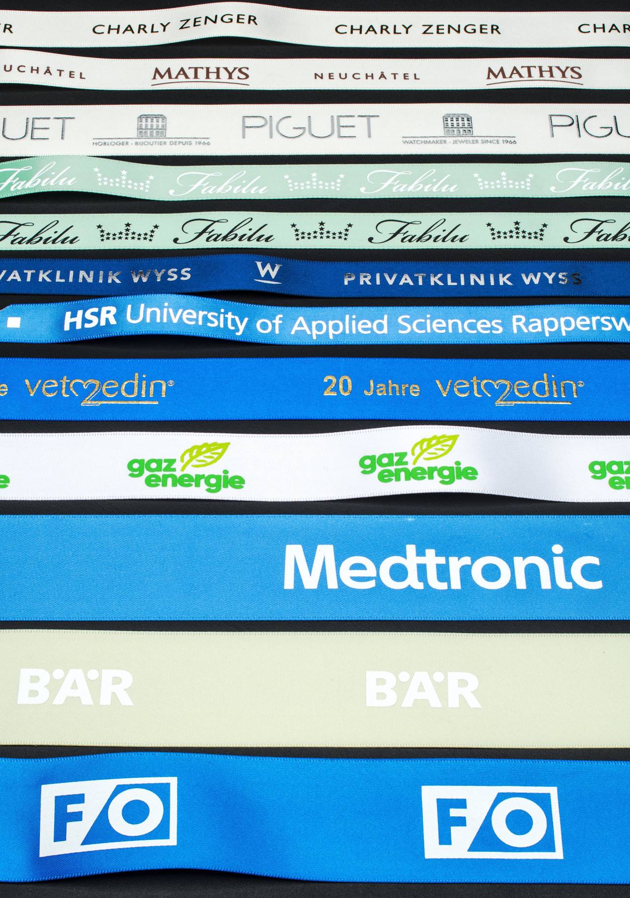printed satin ribbon