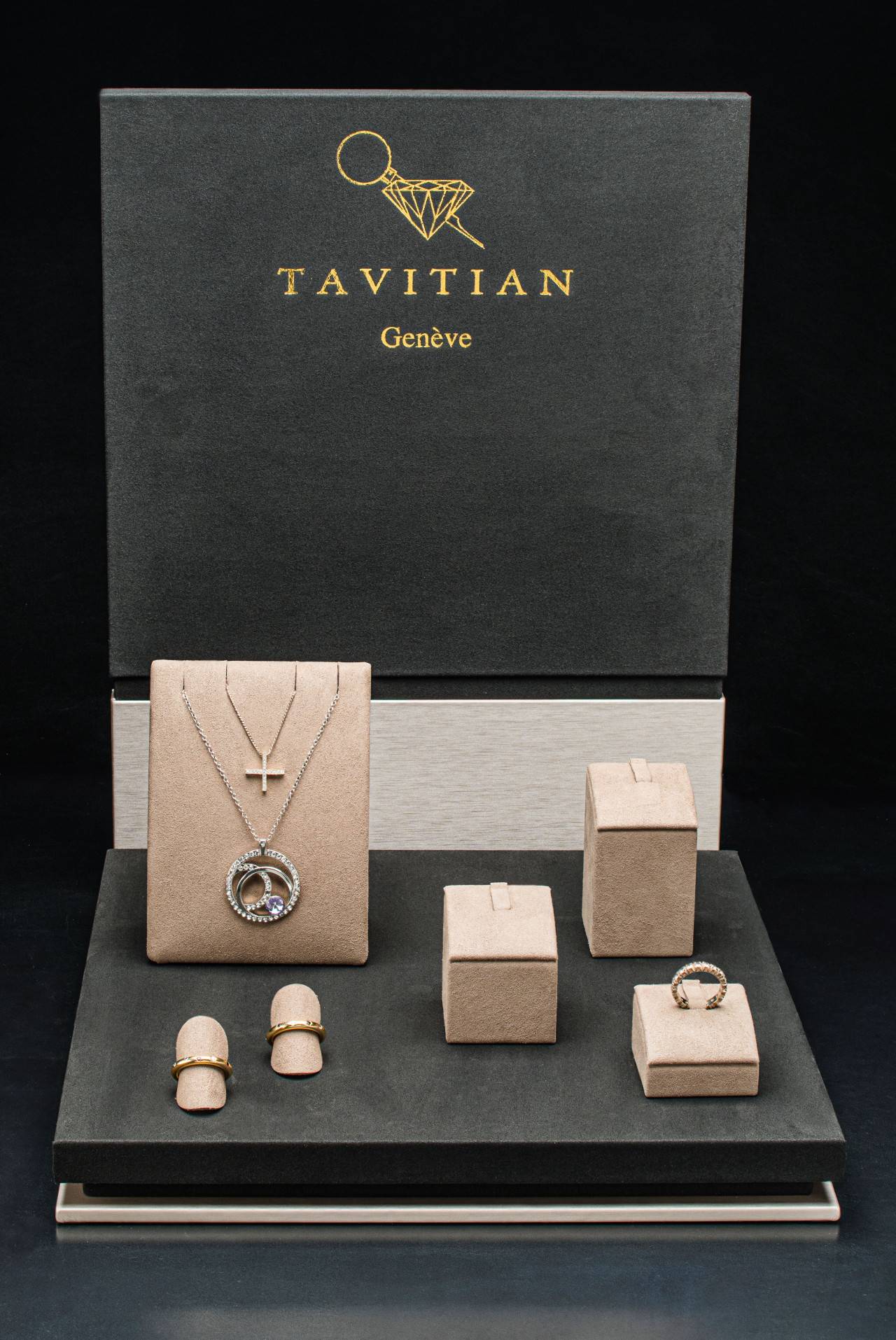 Présentoir à bijoux avec logo